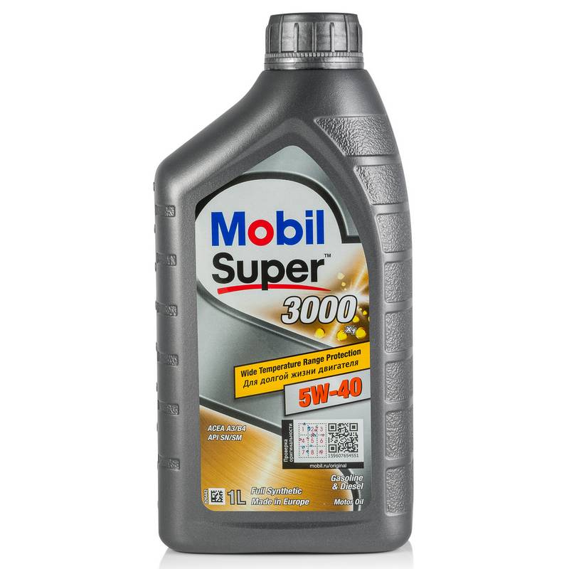 Масло моторное Mobil Super 3000 5W40 синтетическое 1л.