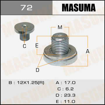 Болт маслосливной MASUMA 72 12x1.5