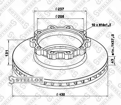 Диск тормозной STELLOX 8500749SX Scania