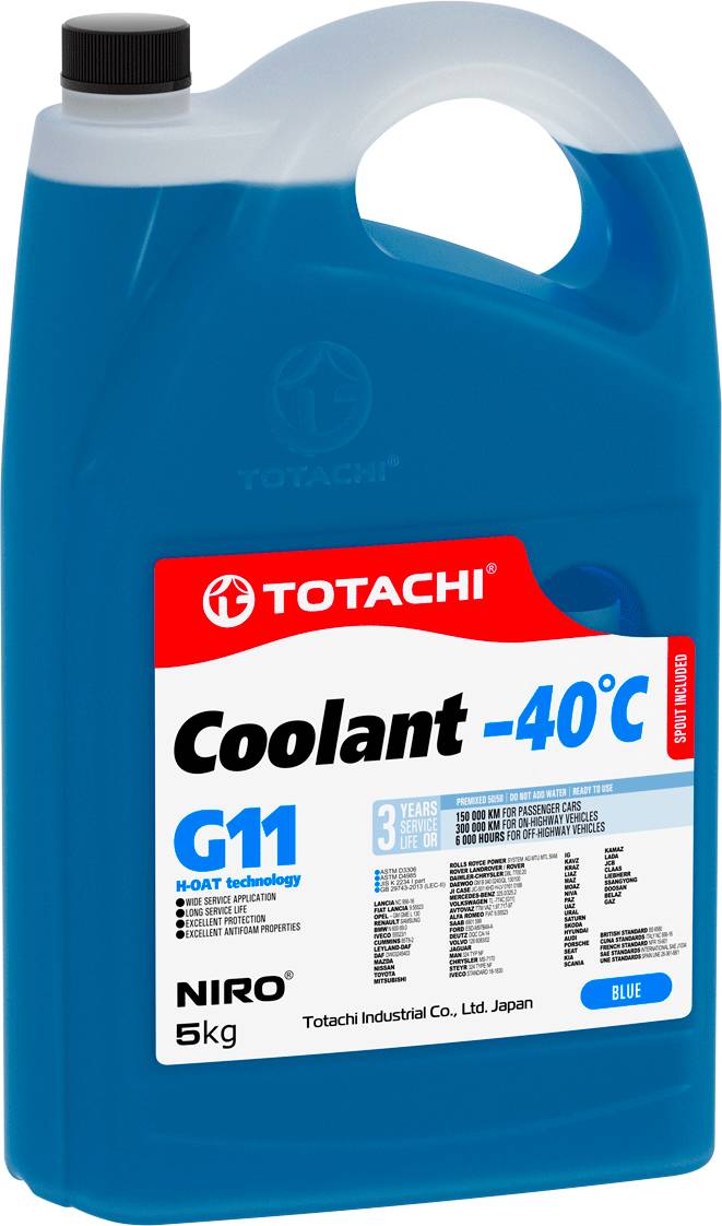 Антифриз Totachi G11 NIRO Coolant синий 5л