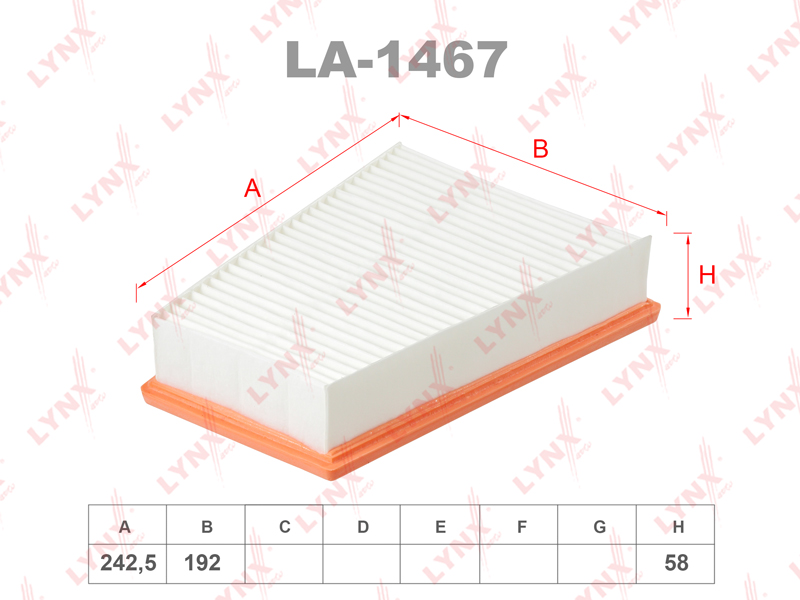 Фильтр воздушный LYNX LA-1469 / AP197/6