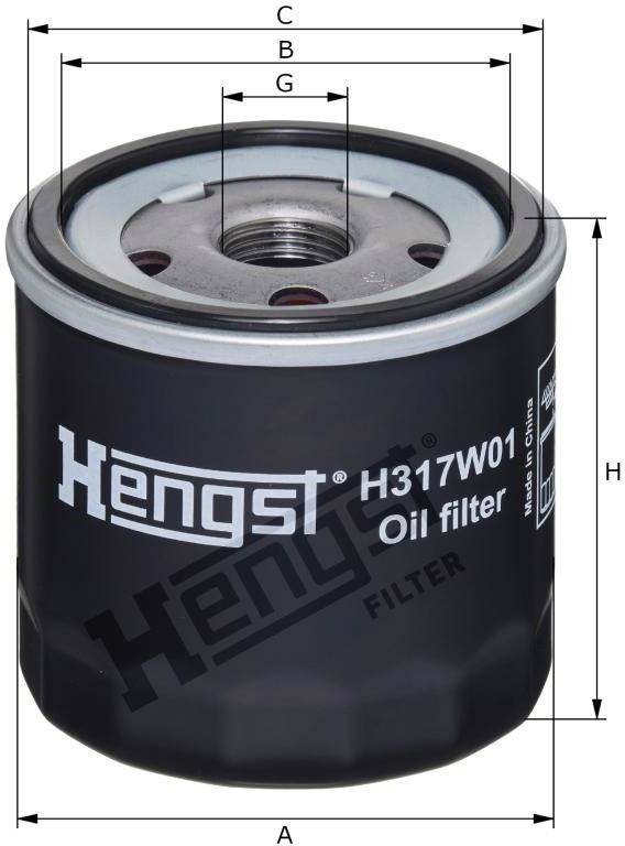 Фильтр очистки масла Hengst H317W01