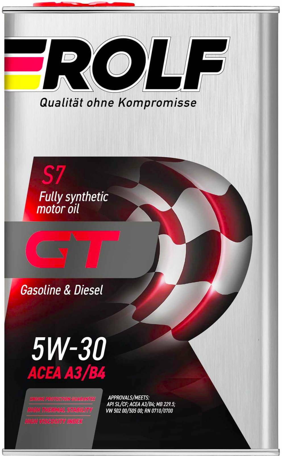 Масло моторное ROLF GT 5W30 SL/CF А3/В4 1л