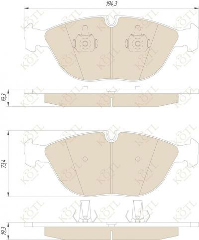 Тормозные колодки KOTL 1285KT