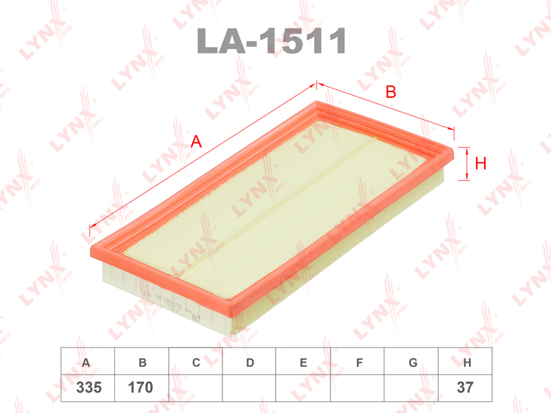 Фильтр воздушный LYNX LA-1511 / C 34 100