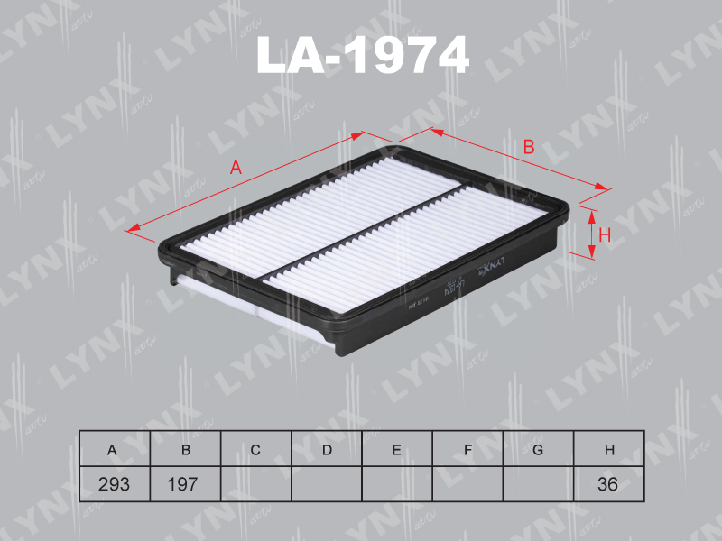 Фильтр воздушный LYNX LA-1974 / С 29 019
