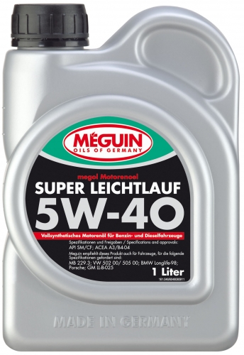 Масло моторное синтетическое Megol Motorenoel Super Leichtlauf 5W-40, 1л