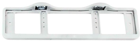 Рамка для номера с подсветкой пластм верхняя закруглённая белая