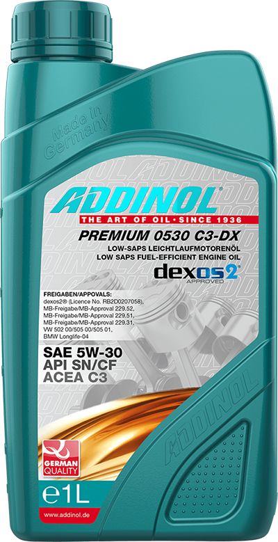 Масло моторное синтетическое ADDINOL Premium C3-DX 5W-30 1л