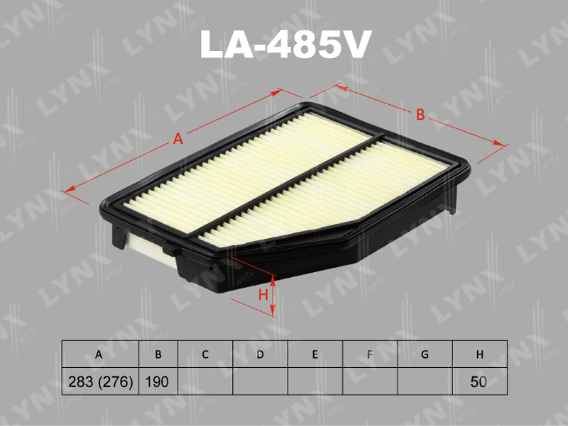 Фильтр воздушный LYNX LA-485V / 17220-5LA-A00