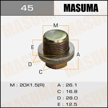 Болт маслосливной Masuma 45