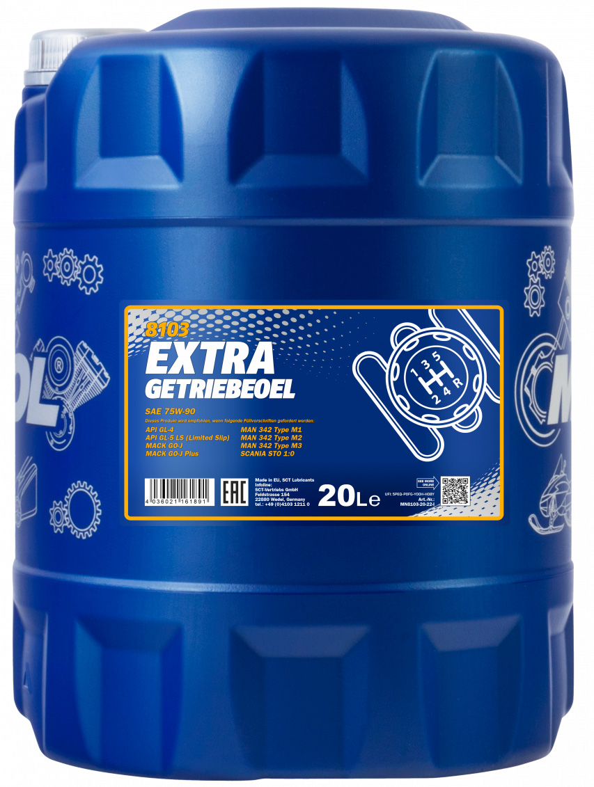 Масло трансмиссионное синтетическое Mannol EXTRA GETRIEBEOEL 75W-90 на розлив