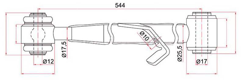 ST-48720-42020 Тяга попер. зад. подвески Toyota RAV-4