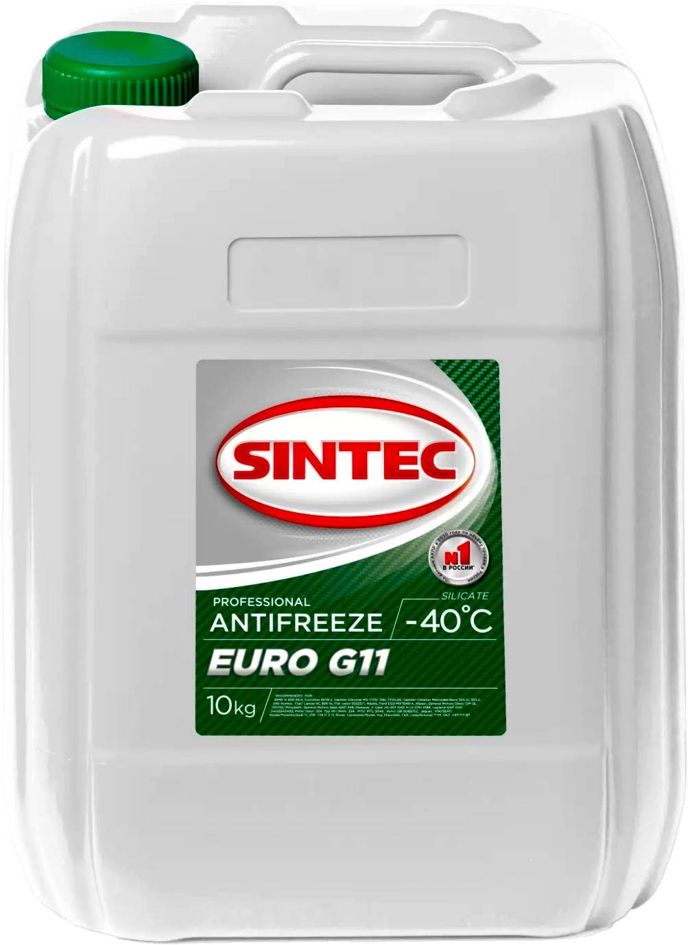 Антифриз Sintec EURO G11 зелёный 10кг