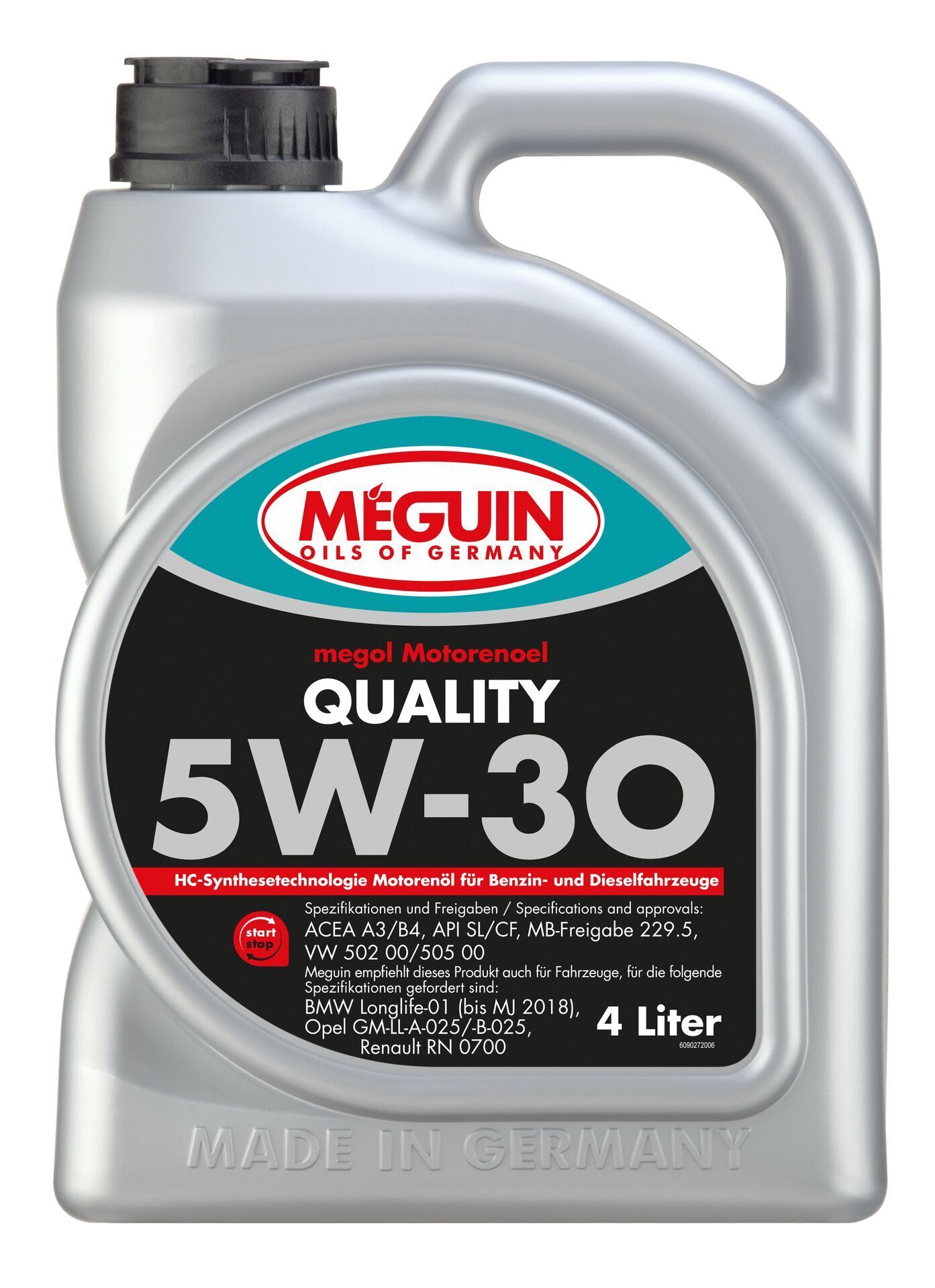 Масло моторное 9027 Meguin HC-синтетическое Megol Motorenoel Quality 5w30 4л
