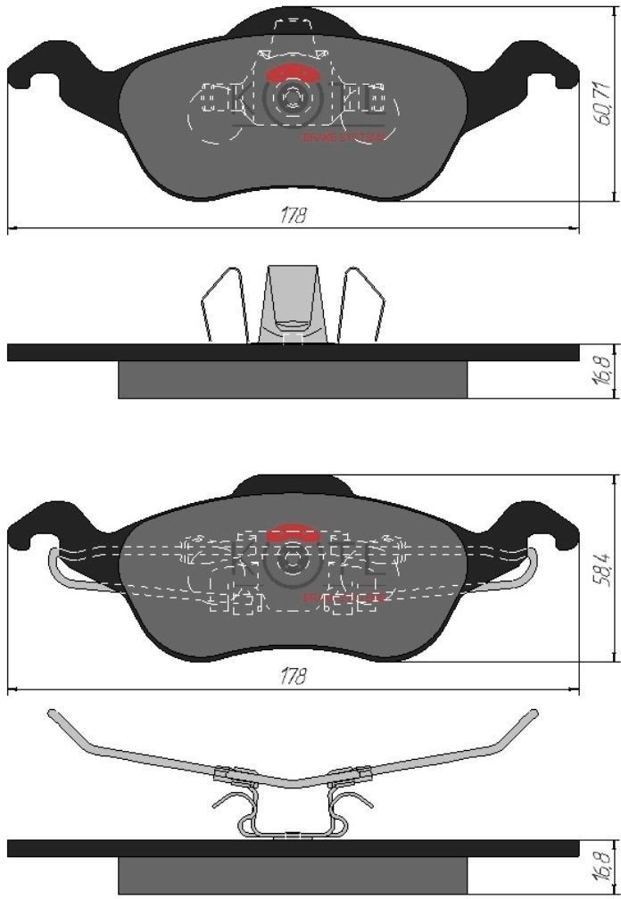 Тормозные колодки KOTL 1358KT