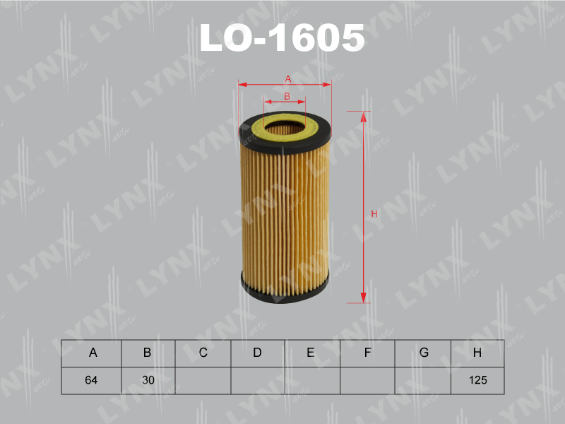 Фильтр очистки масла LYNX LO-1605 / HU719/6x