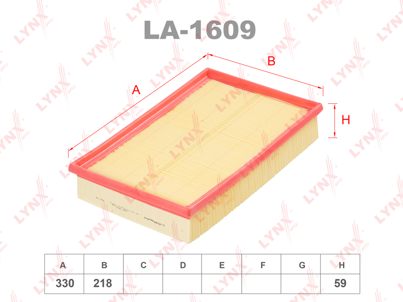 Фильтр воздушный LYNX LA-1609 / С 30 189