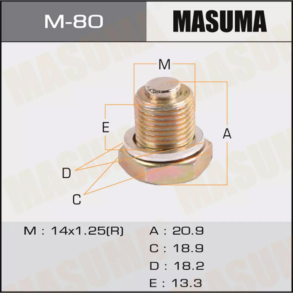 Болт маслосливной MASUMA M-80