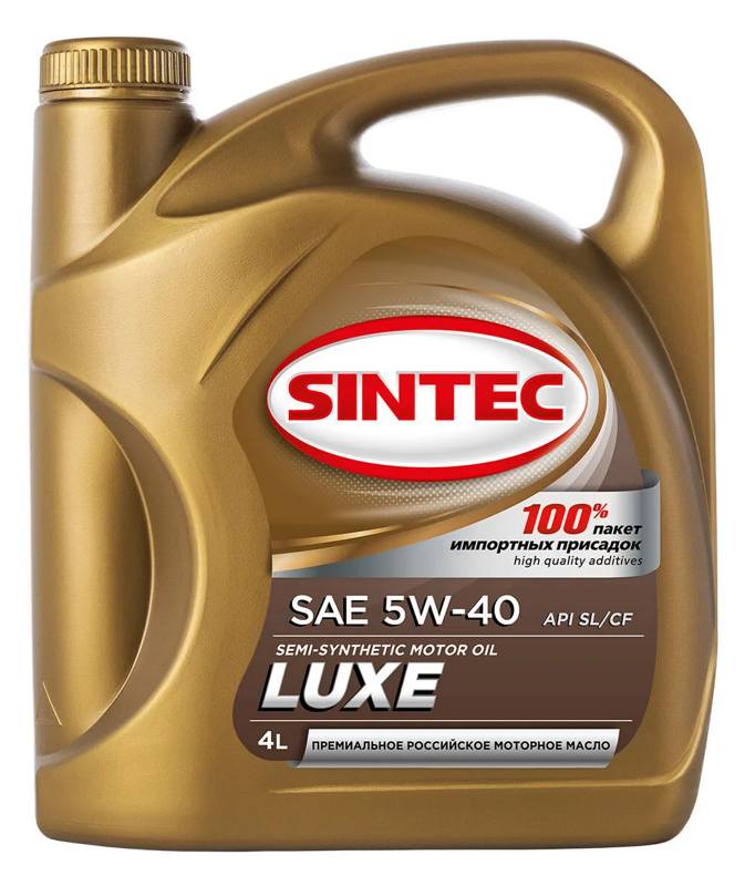 Масло моторное полусинтетическое Sintec LUXE SL/CF 5W-40, 4л