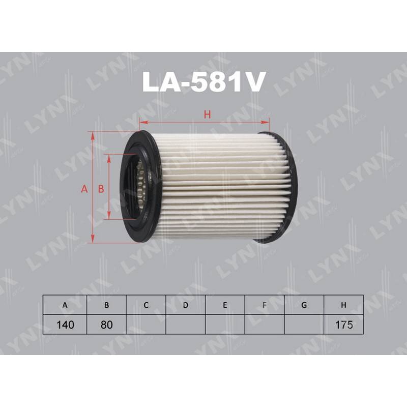 Фильтр воздушный LYNX LA-581V / A-868