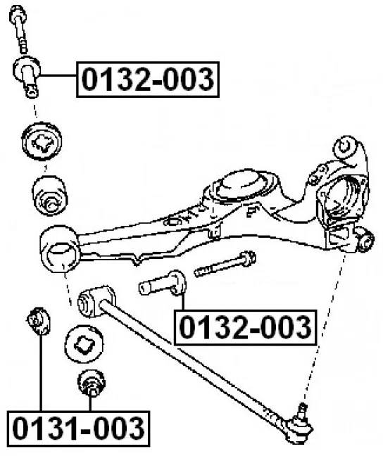 0131-003 Эксцентрик рычага Febest