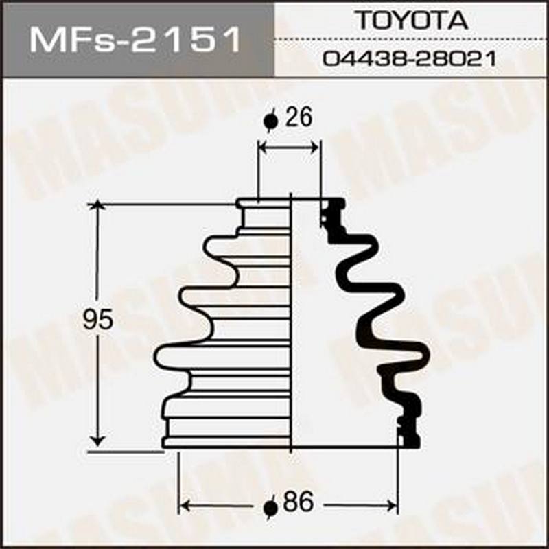 Пыльник привода Masuma MF-2151