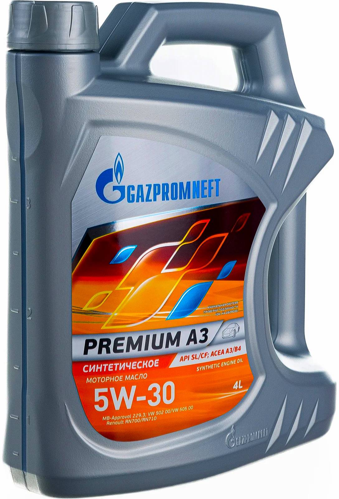 Моторное масло GAZPROMNEFT Premium  A3 5W30 синтетика 4л