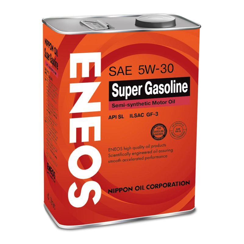 Полусинтетическое моторное масло ENEOS Super Gasoline 5W30 1л.