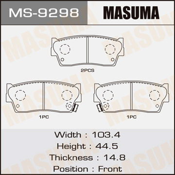 Колодки дисковые Masuma MS-9298