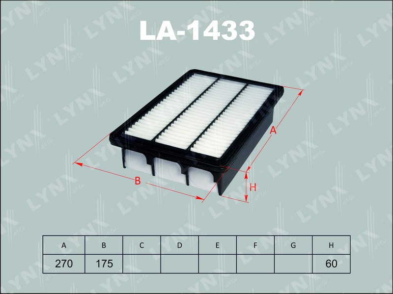 Фильтр воздушный LYNX LA-1433 / C 2735