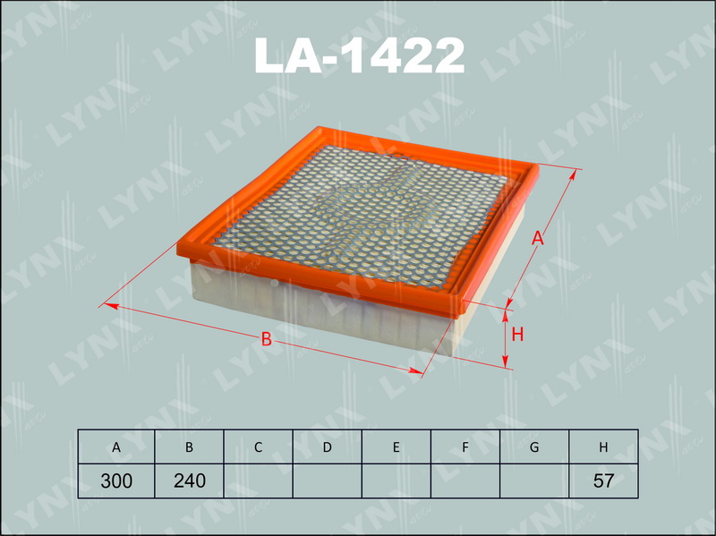 Фильтр воздушный LYNX LA-1422 / C 30 171