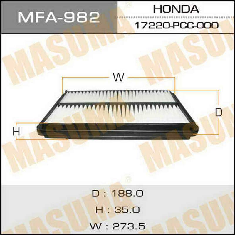 Воздушный фильтр MASUMA MFA-982