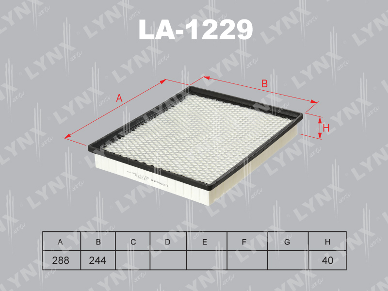 Фильтр воздушный LYNX LA-1229 / C 28 150