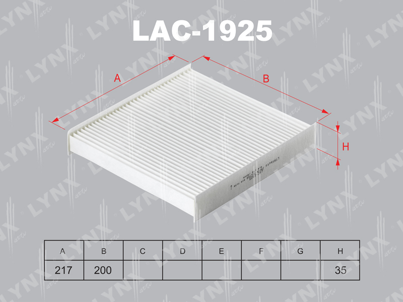 Фильтр воздушный LYNX LA-1925 / C 36 003