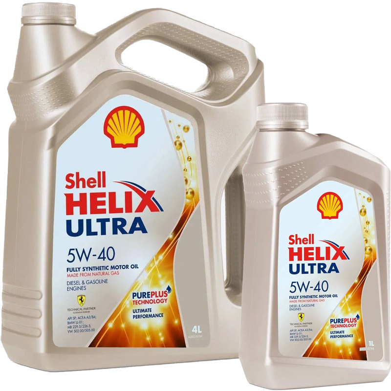Моторное масло Shell Helix Ultra 5W40 4л+1л