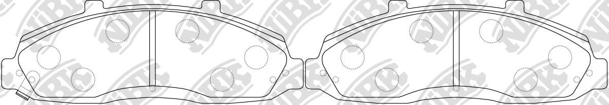 Комплект тормозных колодок NIBK PN0053