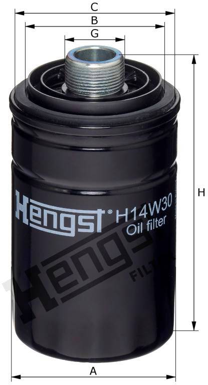 Фильтр очистки масла Hengst H14W30