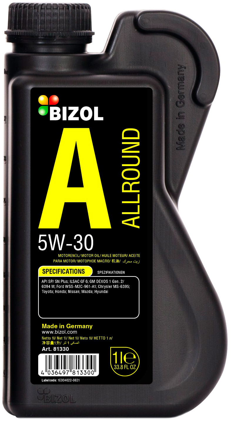Моторное масло синтетическое BIZOL Allround 5W-30 1л