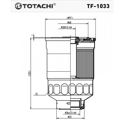 Фильтр топливный TOTACHI TF-1033 / FC-321