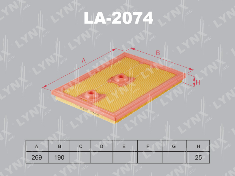Фильтр воздушный LYNX LA-2074 / C 27 009