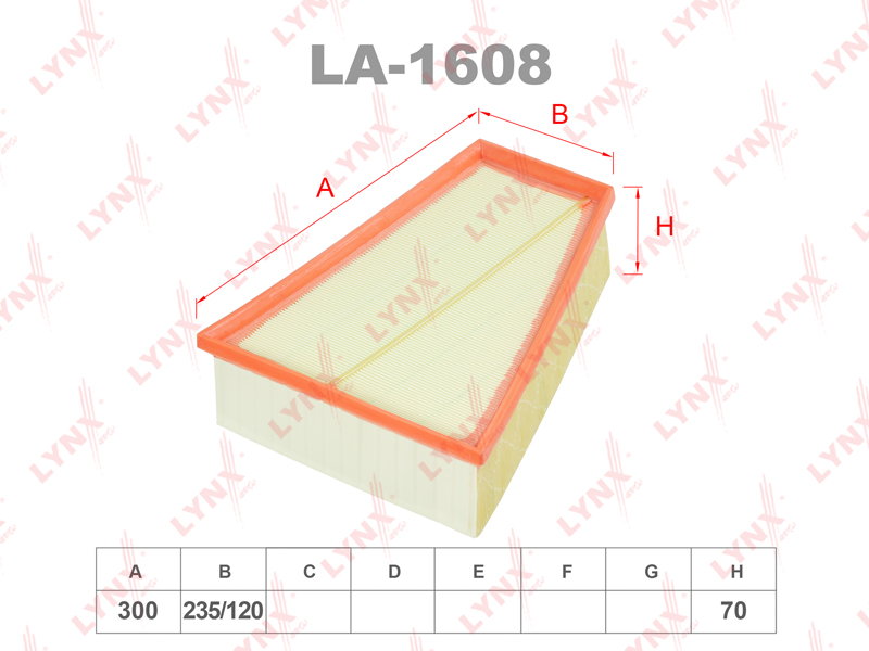 Фильтр воздушный LYNX LA-1608 / C 30 161