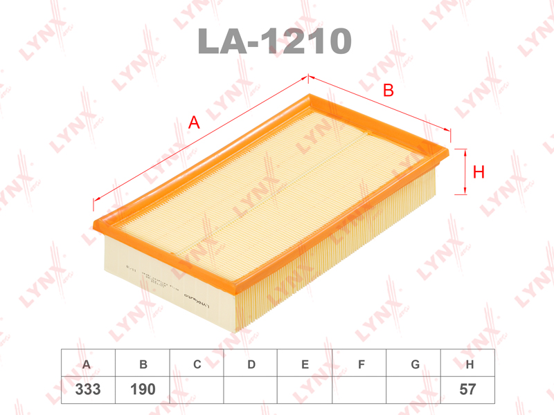 Фильтр воздушный LYNX LA-1210 / C 34 175