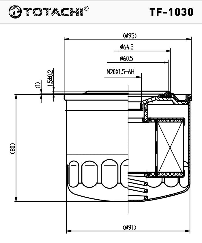 Фильтр топливный TOTACHI TF-1030 / FC-317