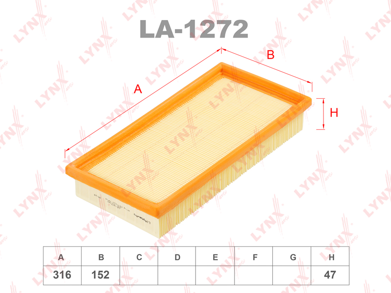 Фильтр воздушный LYNX LA-1272 / C 32 84/2
