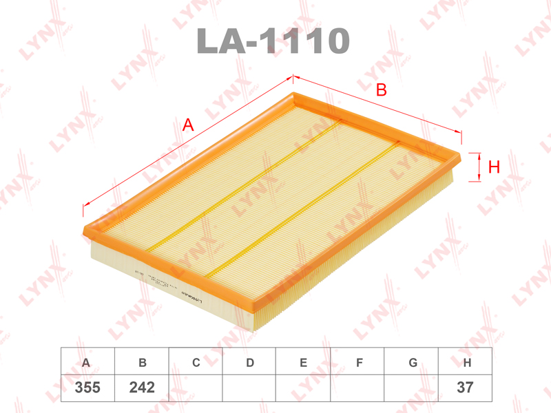 Фильтр воздушный LYNX LA-1110 / С 36 145