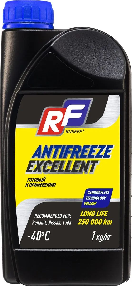 Антифриз Ruseff Antifreeze Excellent OAT Желтый 1кг
