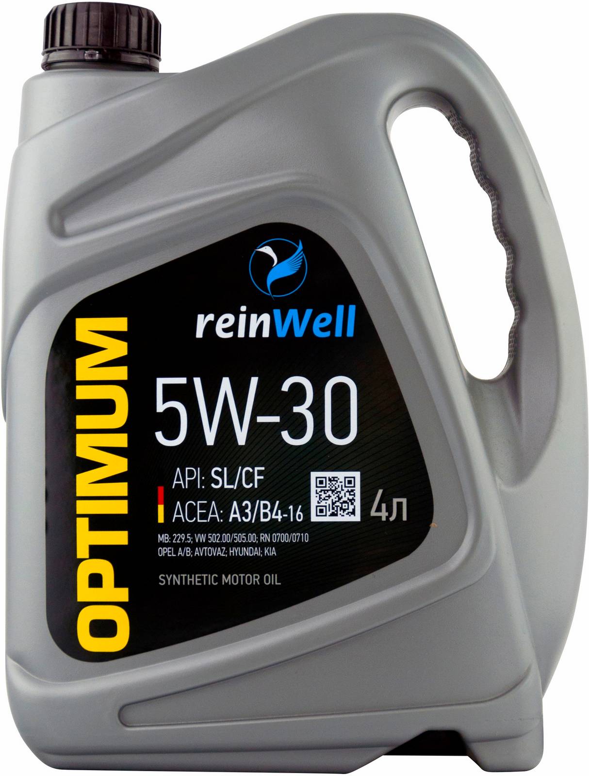 Моторное масло ReinWell 5W-30 А3/В4 4л.