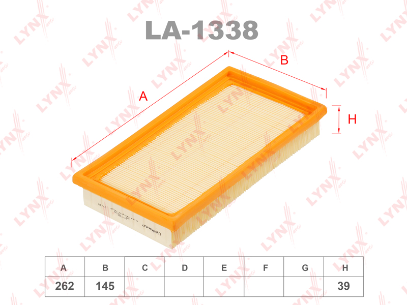 Фильтр воздушный LYNX LA-1338 / C 2658