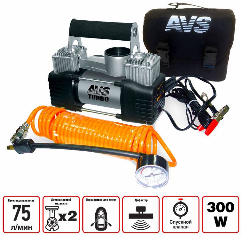Компрессор автомобильный AVS KS750D
